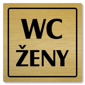 WC ženy, 80x80mm, zlatá, Arizona